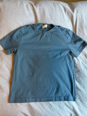 SEZANE Basic Crewneck Tee in Slate Blue / LARGE